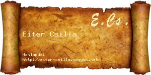 Eiter Csilla névjegykártya